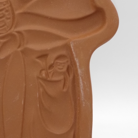 Longaberger Kriss Kringle Santa Cookie Mold 1991 Vintage Earthenware Christmas - Picture 5 of 12